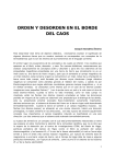 orden y desorden en el borde del caos